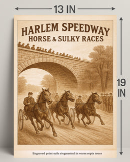 Harlem Speedway Horse Racing Poster PosterGoat