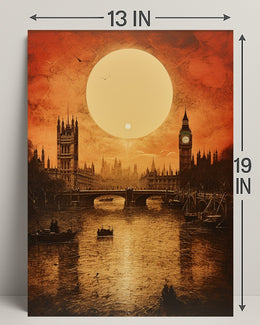 Sunset Over London Poster