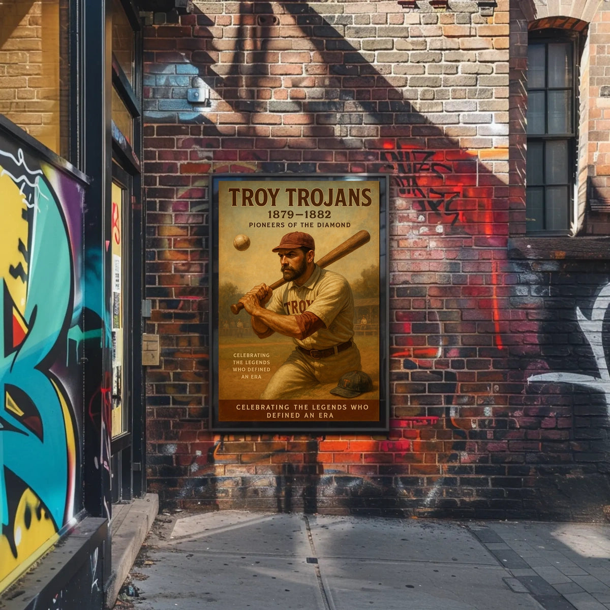 Troy Trojans Pioneers Of The Diamond Poster