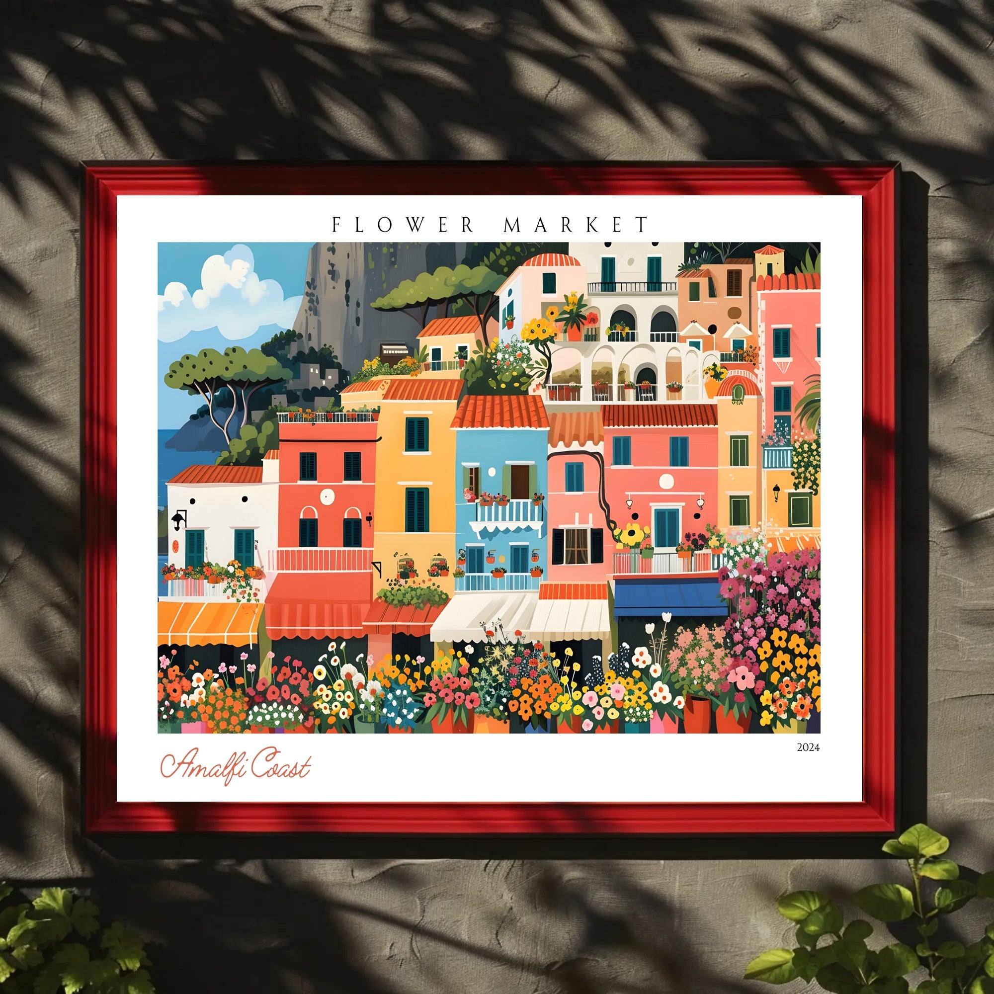 Amalfi Coast Flower Market Poster PosterGoat