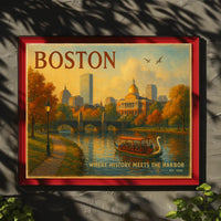 Boston Travel Poster: Where History Meets The Harbor