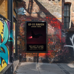 Stylized EF-111A Raven Aircraft Military Art Poster