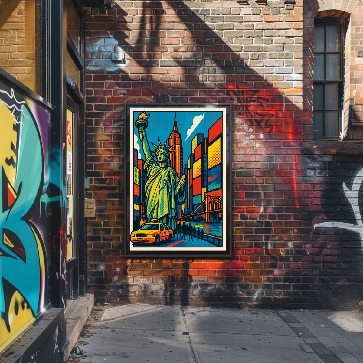 New York City Travel Iconic Skyline Poster Modern Wall Art
