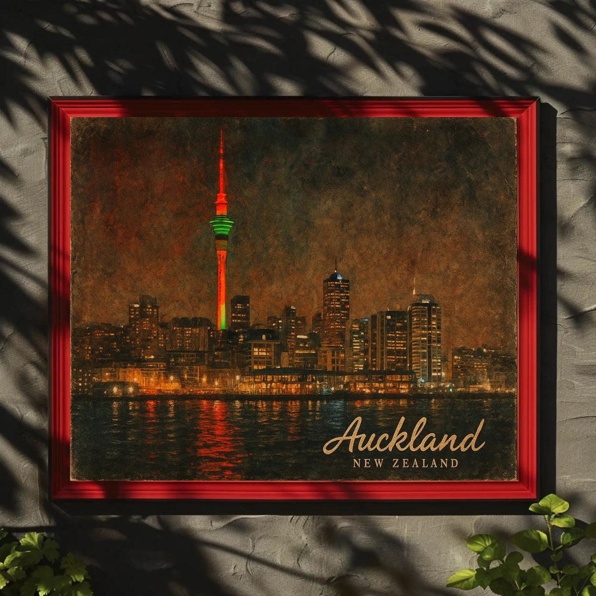 Auckland Skyline New Zealand Poster