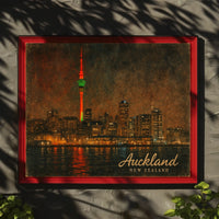 Auckland Skyline New Zealand Poster