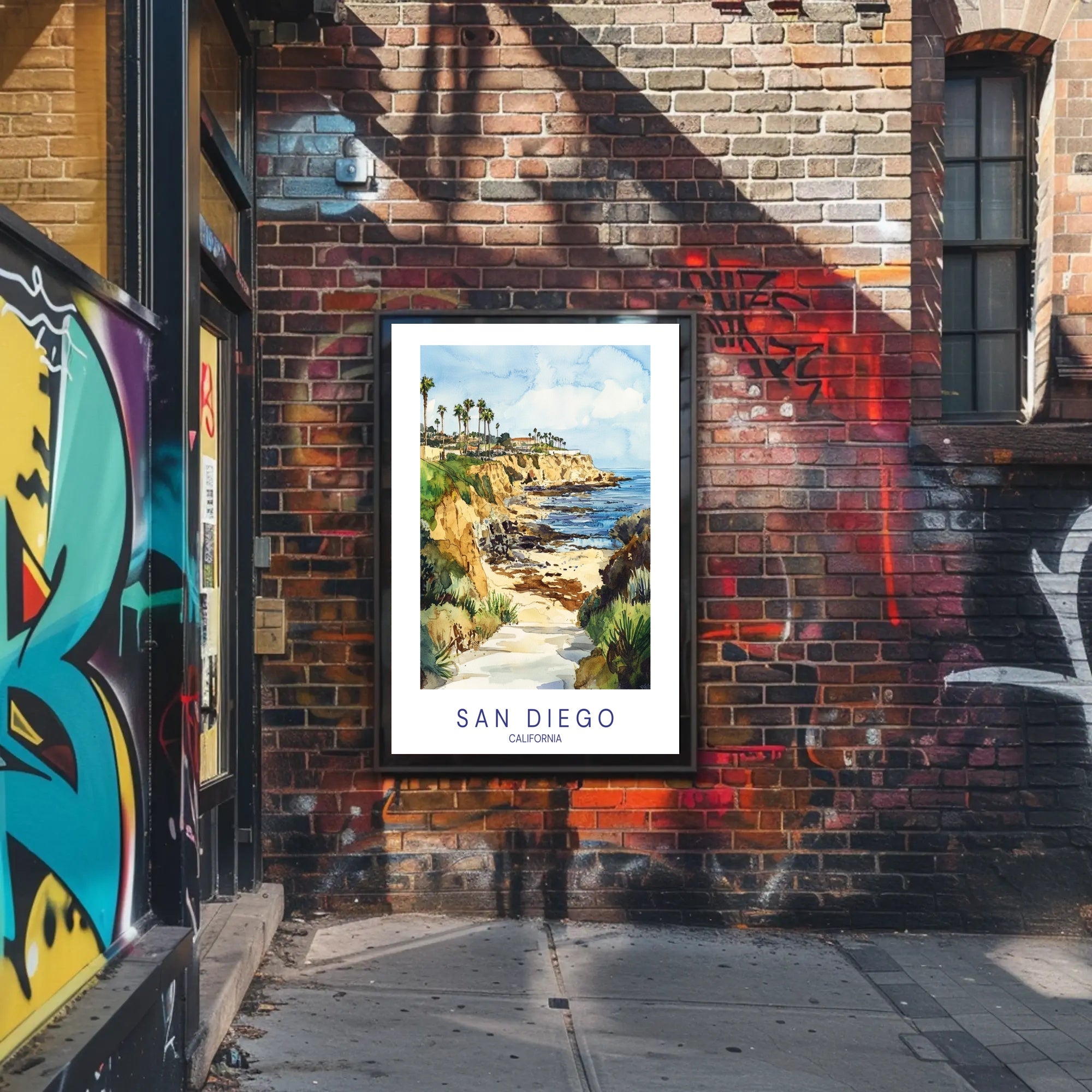 Scenic San Diego Coastline Poster PosterGoat