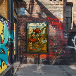 Paul Bunyan Minnesota Icon Poster