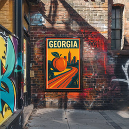 Georgia The Peach State Poster