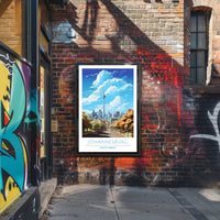 Johannesburg Cityscape Artwork: Urban or Cityscape Poster