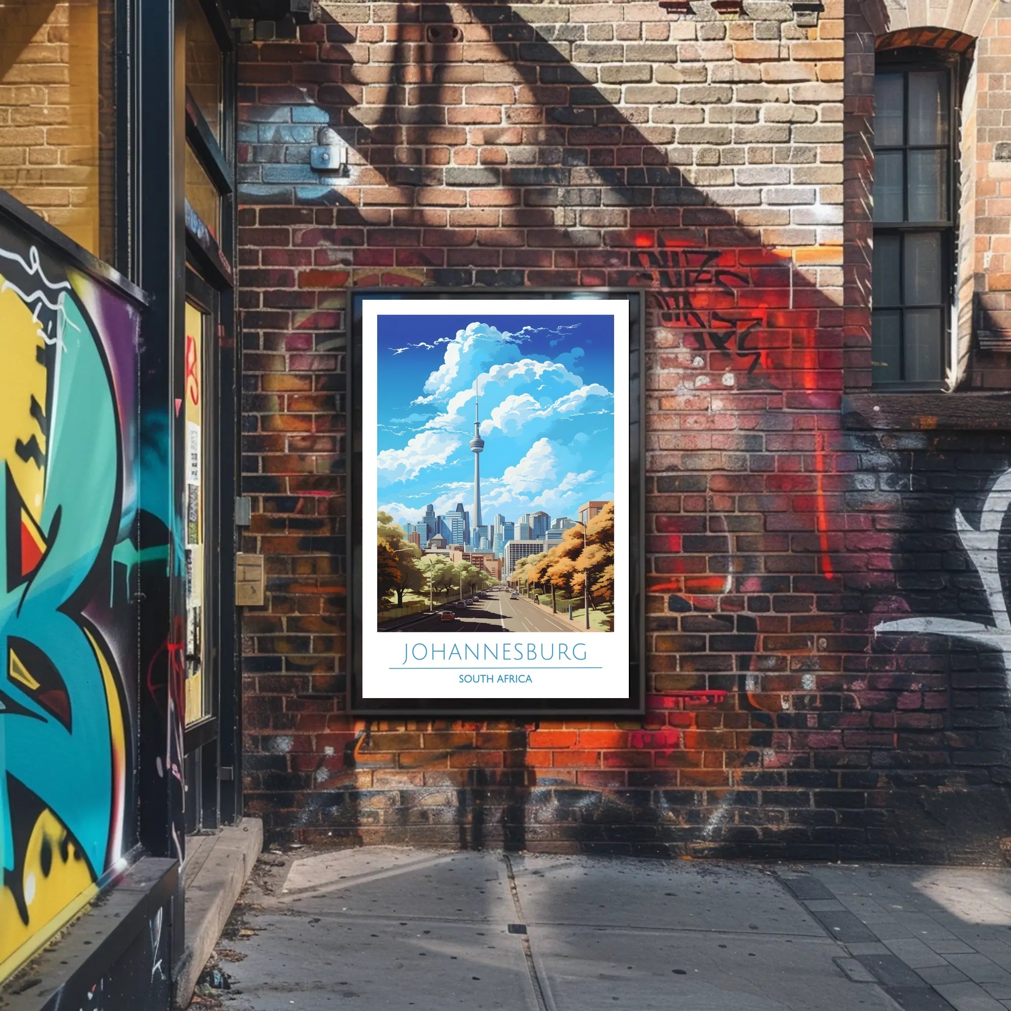 Johannesburg Cityscape Artwork: Urban or Cityscape Poster