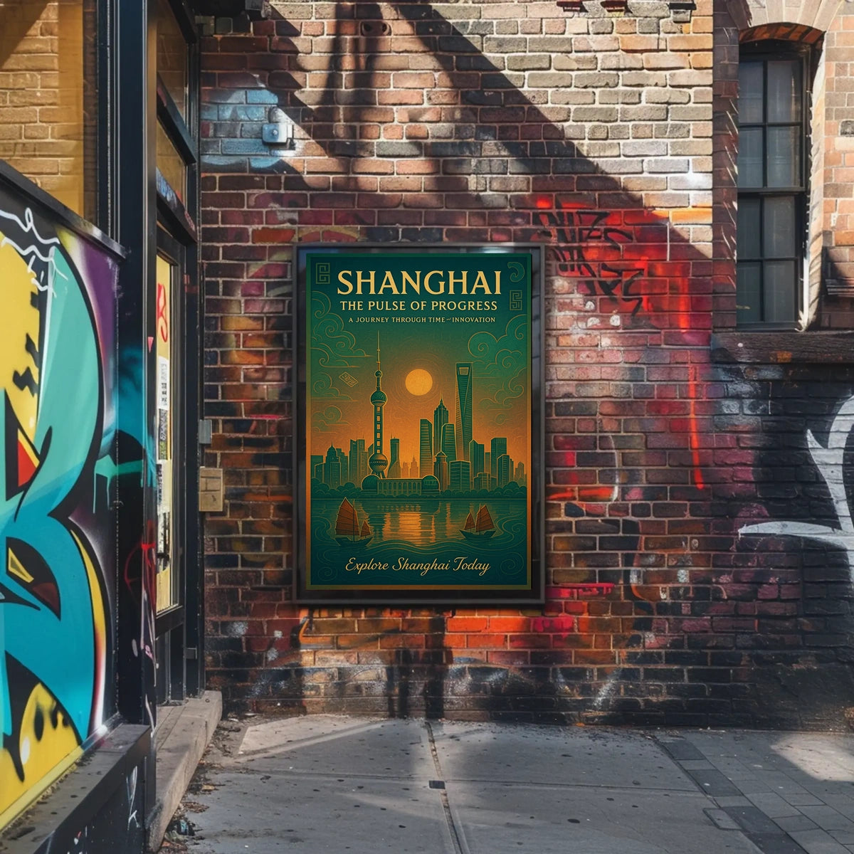 Shanghai The Pulse of Progress Poster