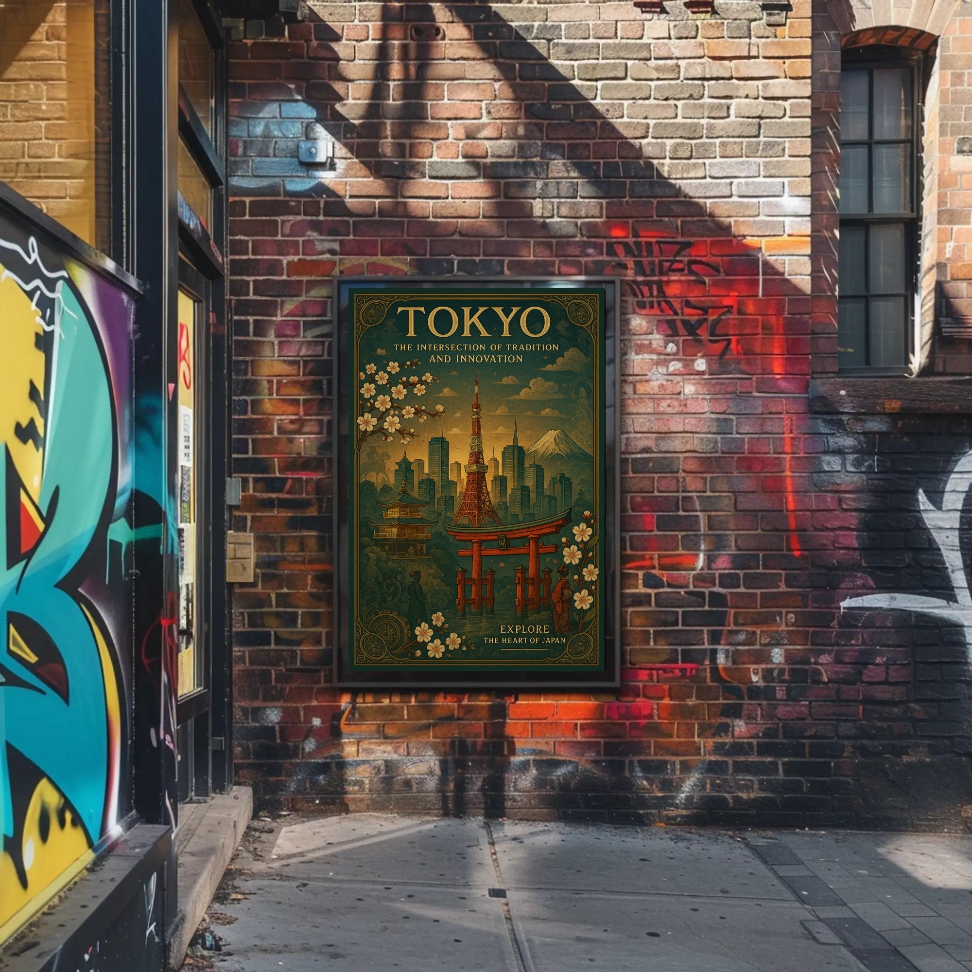 Tokyo Vintage Travel Poster Wall Art Print