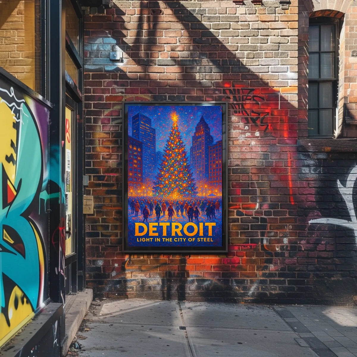 Detroit Light In The City Of Steel Poster