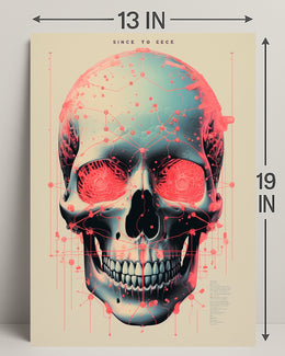 Technological Skull Poster