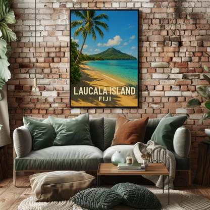 Laucala Island Fiji Scenic Tropical Beach Coast Poster