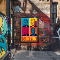 Clinton Pop Art Tribute Wall Art Print PosterGoat