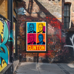 Clinton Pop Art Tribute Wall Art Print PosterGoat