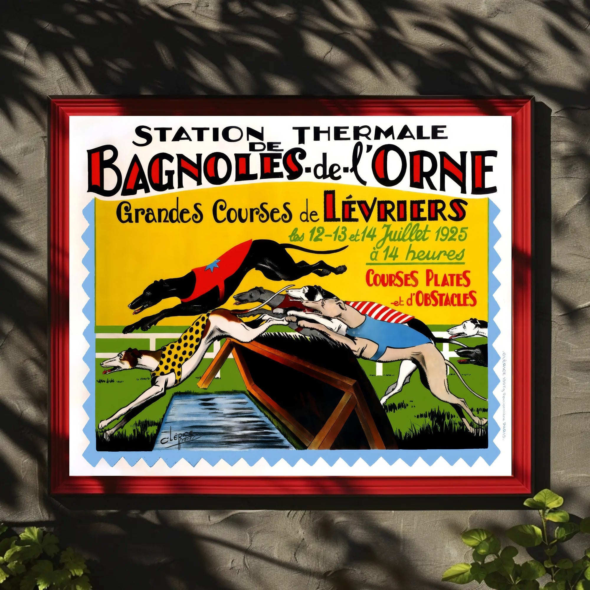 Greyhound Racing Bagnoles-de-l'Orne 1925 Sports Poster PosterGoat