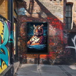 Tropical Tiger in Jungle Environment - Animal Poster