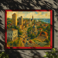 Monrovia Cityscape Vibrant Wanderlust Photography Poster