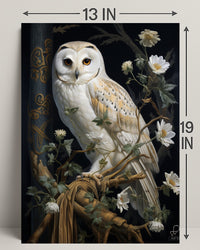 Majestic Owl In Bloom Poster PosterGoat