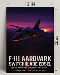 F-111 Aardvark Swing-Wing Warrior Poster PosterGoat