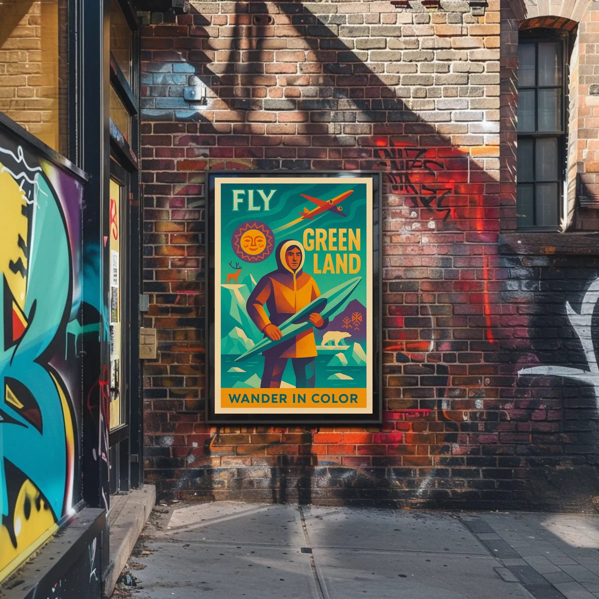 Fly Greenland Wander In Color Poster