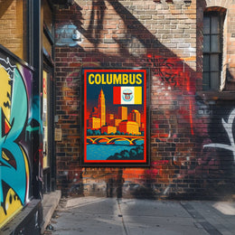 Columbus Cityscape Poster PosterGoat