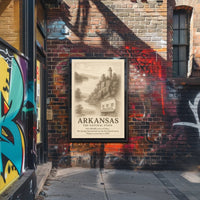 Arkansas Heritage Vintage Landscape National Park Poster