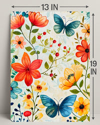 Vibrant Floral Garden: Watercolor Art Poster for Homes