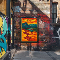 Kobuk Valley National Park Landscape Retro Art Deco Poster