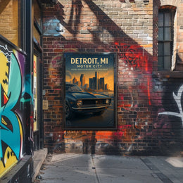 Detroit, Mi Motor City Poster