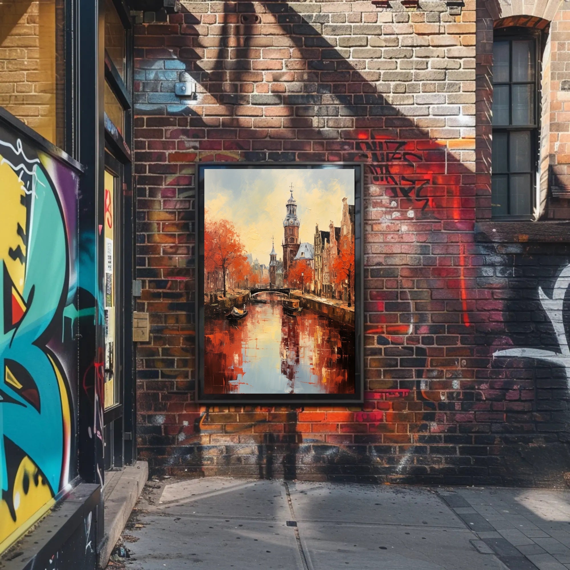 Autumn Reflections In A Canal Poster