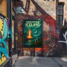 Discover Iceland Adventure Poster Art Print PosterGoat