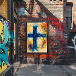 Abstract Nordic Cross Abstract Poster