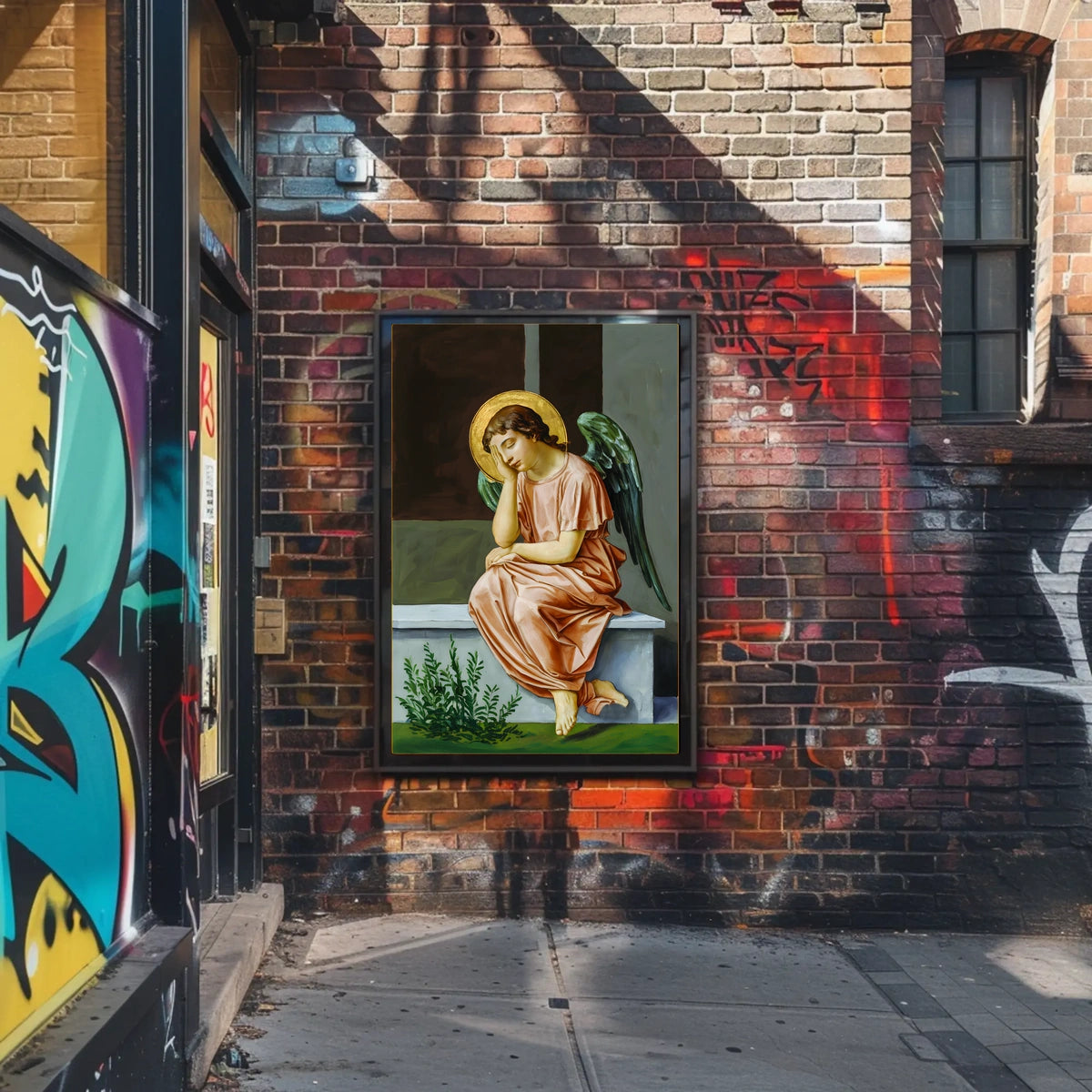 Contemplative Angel Poster