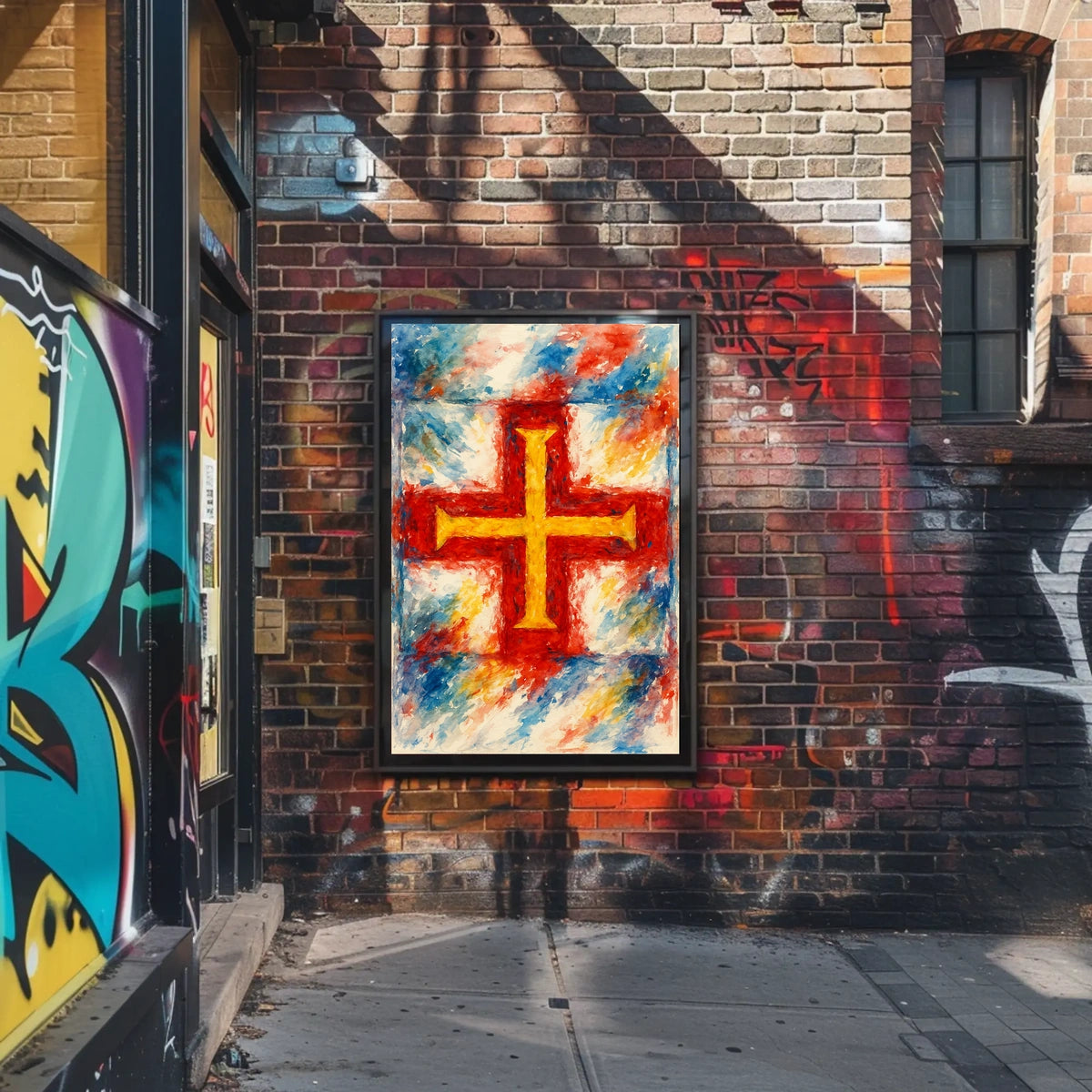 Vibrant Cross Poster