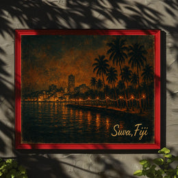 Suva, Fiji Nightscape Poster