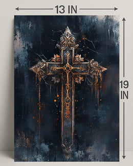 Ornate Gothic Cross Poster
