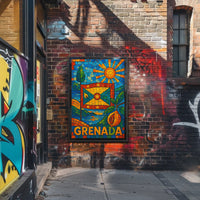 Vibrant Grenada Mosaic Poster