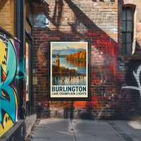 Burlington Lake Champlain Lights Poster