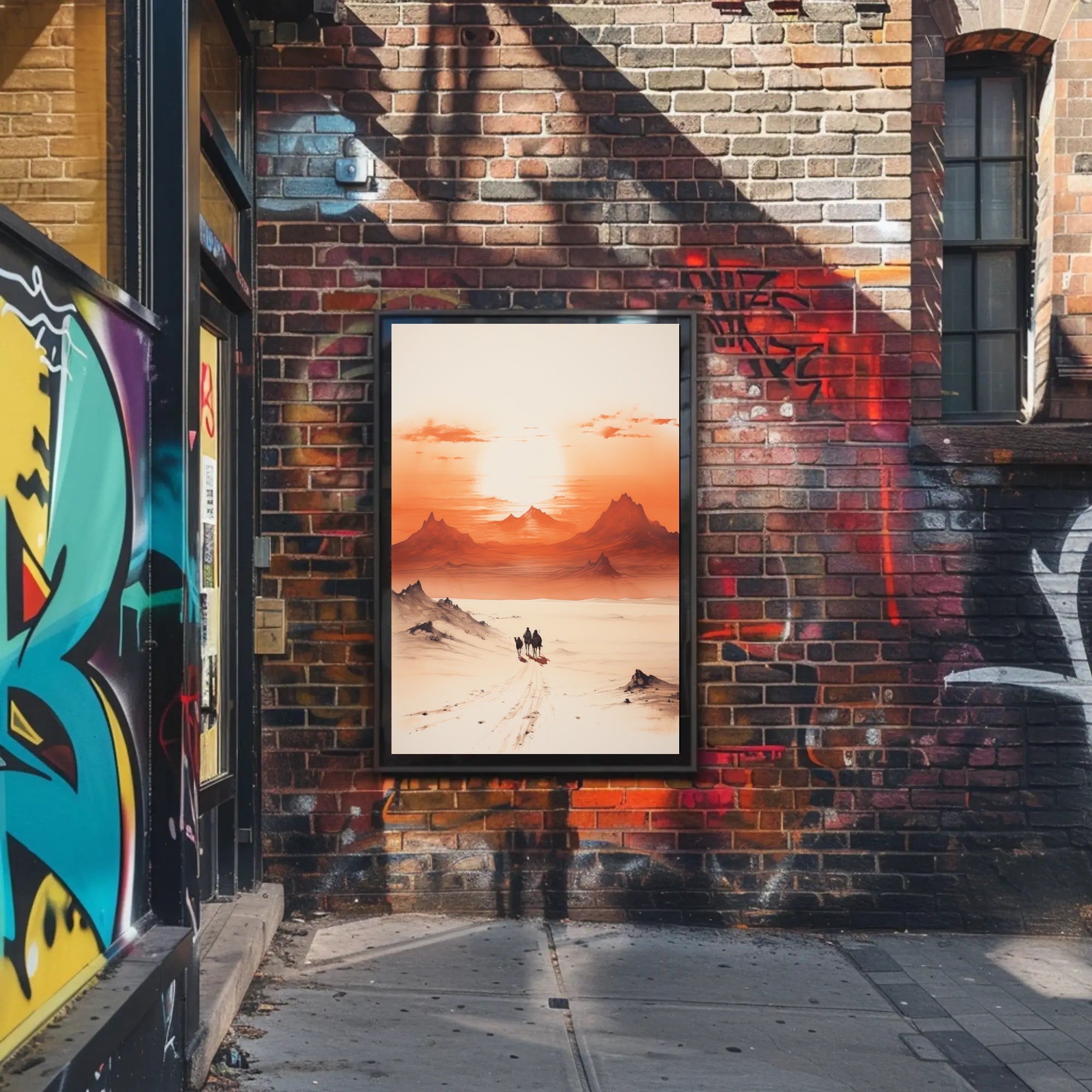 Desert Journey At Sunset Poster