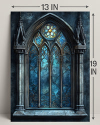 Gothic Stained Glass Window Poster