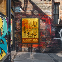 Columbus Reflections On The Scioto Poster