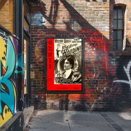 Harry Houdini Vintage Magic Show Cultural Poster