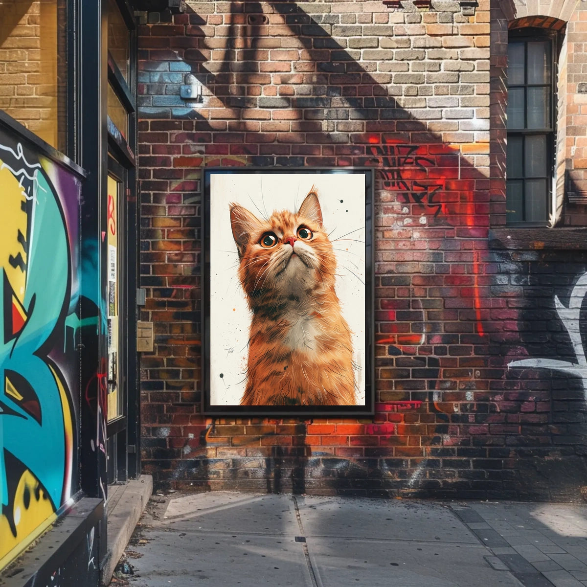 Curious Cat Portrait Poster