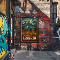Boulder Rocky Mountain Sparkle Poster