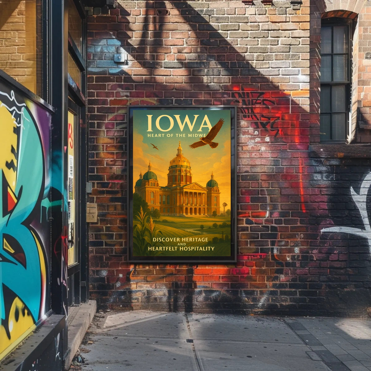 Discover Iowa Heart of the Midwest Poster