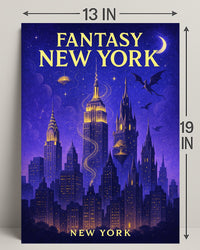 Fantasy New York Poster PosterGoat