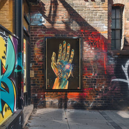 Futuristic Mechanical Hand Art Print Poster Home Decor PosterGoat